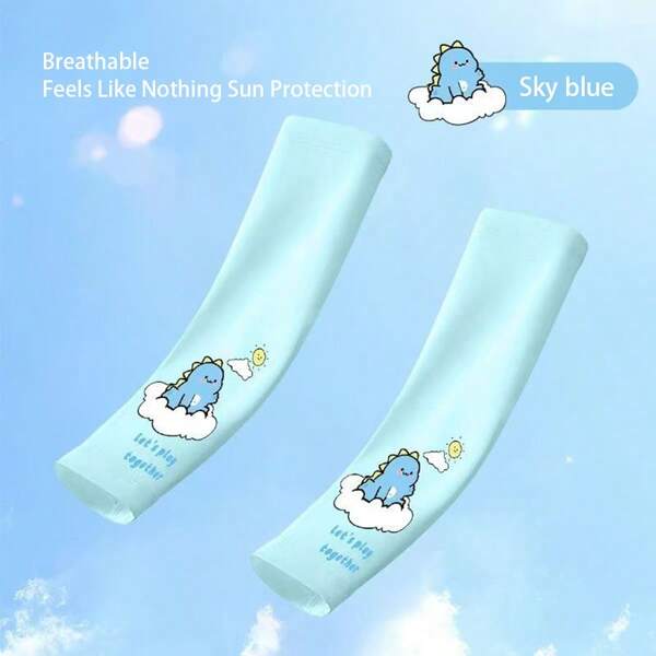 1 Pair Cute Cartoon Casual Summer Arm Sleeves For Children, Sun Protection