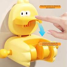 1pc Adorable Cartoon Suction Cup Shower Head Holder,Suction Cup Shower Head Holder, Home Bathroom Non Perforated Children's Shower Head Holder,Adjustable No-Drill Shower Head Holder , Suction Cup Style,Universal Shower Head Fixed Base,Strong, Non-Punching,Easy Bathroom Installation, For Bathroom Organization. - Multicolor - View 9