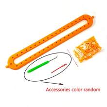 1 set Kit de métier à tricoter DIY, fabricant d'écharpe d'autotissage rectangulaire, outil d'artisanat de tricot fait main pour les pulls et les accessoires pour le cou, installation facile. 1 pièce Kit de tricotage au métier, métiers à tisser DIY, machine à tricoter les écharpes, accessoires de tissage. 1 set pour débutants, machine à tricoter à la main en plastique avec crochet, artisanat pour toutes les saisons, tricotage paresseux d'écharpe et serviette, facile à utiliser.