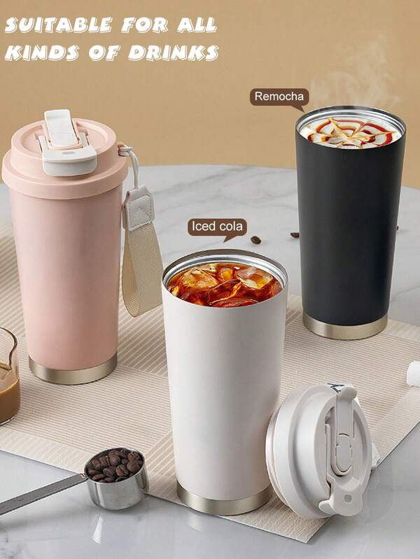 1pc Elegant Orchid Design Insulated Water Bottle, Suitable For Water, Coffee, Tea Or Sports Drinks, Double-Wall Stainless Steel Vacuum Insulated Tumbler, Reusable For Bicycle, Backpack, Office, Car, School, Party, Camping, Ideal Gift (Bottle Sleeve Sold Separately)