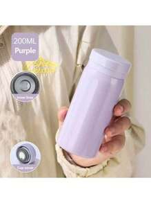 1pc, 200ml Mini Compact Stainless Steel Water Bottle, Portable Pocket Cup, Outdoor Sports Water Bottle, Easy To Carry