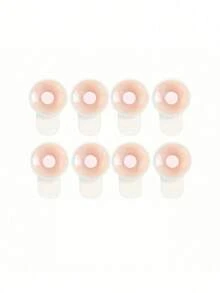 8Pcs Invisible Silicone Nipple Covers - Reusable Breast Lift Pasties | Push-Up Design, Adhesive Bra For Backless/Strapless Outfits - Pink - View 12