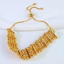 Dubai Multi Layer Gold Beads Bracelet 21k Gold Plated Arabian Islamic Religious Bangles Women Wedding Party Jewelry - Beads Bracelet - View 7