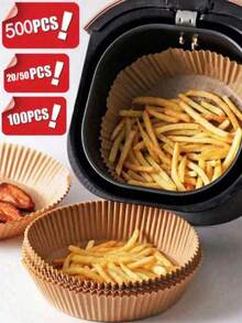 500 张烘焙纸、空气炸锅衬垫、烤箱托盘衬垫，适用于烘焙、自制小吃、派对和节日（另有 100/50/20 张规格）
