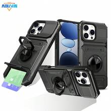 全新军用级 360° 可旋转手机支架卡槽手机壳，防摔兼容 Apple 11/12/13/14/15/16 Pro Max、Galaxy S22/23/24/25+、U A04/A05/A14/A15/A24/A25/A34/A54 A56/A36/A26 - 黑色 - 查看 1