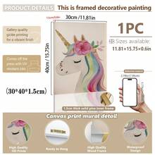 1pc Baby Room Decor Nursery Wall Art.Unicorn Mural, Unicorn Kids Room Decor, Girls Bedroom Mural, Whimsical Unicorn Poster, Kids Room Digital Wall Art, Playroom Decor, Toddler Room Prints, Eclectic Nursery Wall Art.Baby Nursery - Cute And Playful Children's Decor.Various Sizes 20-70cm, Framed Or Unframed Available, Perfect For Baby Room Decor.Home Decor, Summer Wall Art - Multicolor - View 18