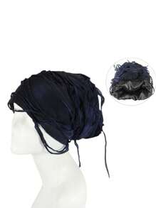 1pc Unisex New Satin-Lined Beanie Hat With Colorful Long Tassels, Breathable Sun Protection Hat For All Seasons