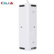 CILIA EU Power Strip With 4 AC Outlets + 2USB-A & 2Type-C Ports ,1.5m Surge Protection Cable , Ideal For Travel/Kitchen/Office/Dorm ,Dorm Room Essentials College,Black /White