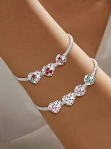 1 PC Heart To Heart Beads Pendant Beads Pendant Ball Suitable For Bracelets DIY Women's Jewelry