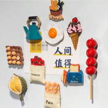 1pc/5pcs/7pcs Food Refrigerator Magnets Food Magnets For Fridge Magnets Decorative Cute Magnets Refrigerator Fridge Magnets For Kitchen Strong Resin Magnets Home Decor Office