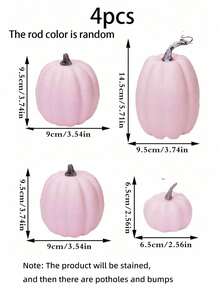 7pcs/4pcs/3pcs/1pc Artificial Pumpkins, Pumpkin Decorations, Halloween Fall Autumn Decor, Assorted Faux Rustic Decorative Pumpkins Pumpkins Foam Pumpkins,Fake Pumpkin, For Thanksgiving Table Centerpiece Mantle Kitchen Wedding Friends Giving Party Home Decor Best Gifts Birthday Fall Decor - Pink - View 14