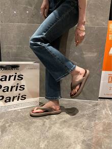 Unisex Summer Flip Flops, Anti-Slip Soft Sole Outdoor Beach Thong Sandals, Suitable For Couples