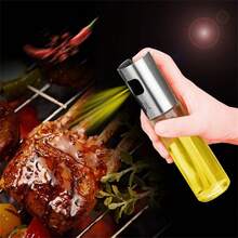 1PC Customized Home Kitchen Oil Spray Bottle, Glass Oil Sprayer, Soy Sauce Vinegar Sprayer, Glass Oil Spray Bottle, Kitchen Press Spray Bottle, Fitness Kitchen Oil Spray, Edible Oil Olive Oil Spray Bottle Atomization