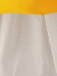 女婴泡泡袖公主薄纱派对连衣裙 - 黃色 - 查看 8