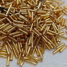 600 Pcs 2*7mm Magic Glass Beads DIY Cross Stitch Beaded Material Bracelet Necklace Accessories