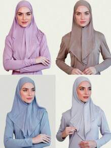 1 Stück Frauen Islamischer einfarbiger Hijab Schal mit schweißabsorbierendem Anti-Rutsch-Gewebe, Lässig Kopfbedeckung Liner Kappe geeignet für Sport und Alltagskleidung