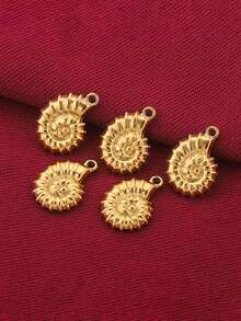 5 件不锈钢海螺饰品连接器耳环项链吊坠制作用品 DIY 珠宝配件 - 彩色 - 查看 10