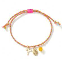 1pc Colorful Woven Religious Bohemian Style Beaded Bracelet Jewelry For Women, Summer Multi-Color Round Bead Accessories