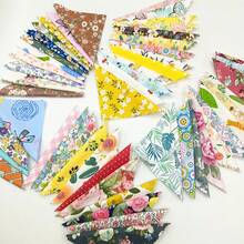 Set Kain Patchwork Motif Bunga & Botani Aneka Warna, 100 Warna Acak, Kain Cetak DIY Cerah, Hanya Dapat Dicuci dengan Tangan, Cocok untuk Menjahit, Patchwork, dan Hadiah Liburan Buatan Tangan DIY - pola acak - View 3