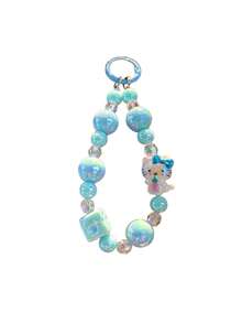 Sanrio 2 قطعة / 1 قطعة سلسلة مفاتيح من القماش المخملي الناعم الإبداعي من سانريو، endded pendant، Phone S، Earphone، Bag Charm، سلسلة المفاتيح، ديكور الخلفي، Pompom Purin Anime Animo موضة، هدية صغيرة جميلة، مناسبة لمفاتيح السيارات والحقائب والهواتف، هدايا رائعة للعائلة والأصدقاء