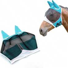 Soft Mesh Fly Mask With Ears, Hook And Loop Horse Face Mask To Protect Eyes And Face - Multicolor - View 5