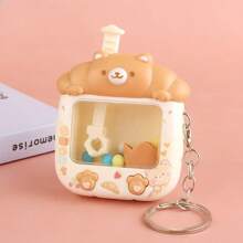 Cute Cartoon Claw Machine Plush Doll Keychain, Party, Gathering, Birthday Gift