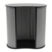 Counter Reception Desk Office Exhibition Stand Pop Up Podium Trade Show Table - Black - View 4