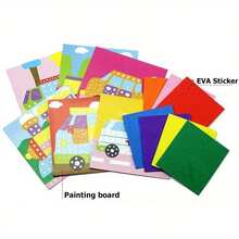 6pcs Random Styles Mosaic Cartoon Stickers, Self-Adhesive Handmade Graffiti Stickers, Daily Handmade Creative Stickers - Multicolor - View 6