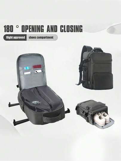 1 件智能真空压缩大容量轻便背包有效节省空间并保护物品多功能旅行背包行李包/户外背包适合徒步旅行、露营、度假、商务旅行和日常通勤男女包学校用品学校用品