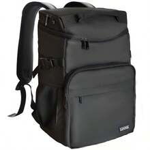 Cooler Backpack 35 50 Can Backpack Cooler Leakproof Insulated Soft Cooler Bag Camping Cooler Beach Cooler Ice Chest Backpack Portable Lightweight Beach Travel Camping Lunch Backpack - Black - View 1