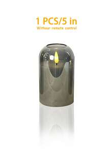 1/3件組 無火燭光燈 附定時器/遙控器，電池供電，逼真燭芯，溫暖火焰，適用於居家、臥室、婚禮、求婚、聖誕節、萬聖節、派對 - 灰色 - 查看 13