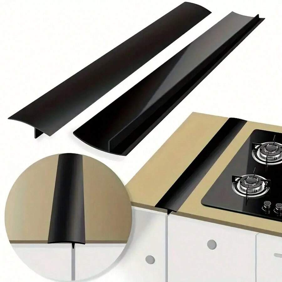 2 Packs Stove Top Cover Kitchen Sealing Strip, Silicone Stove Top Gap Cover, Silicone High Temperature Resistant Kitchen Gap Strip, Stove Top Sealing Strip, Oil And Stain Resistant Gas Stove Gap Soft Sealing Strip Silicone Gap Plug Kitchen Stove Top Gap Cover