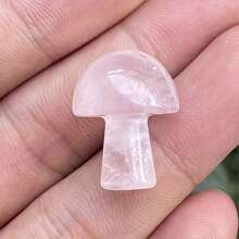 QYDCX Natürliches Rosenquarz-Kristall-Pilz Mini Pilz Kristall Achat Mikrolandschaft Ornament Dekoration