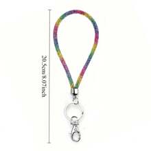 Cordón de teléfono con strass de moda, soporte de llaves con cristales brillantes para mujer, correa para la muñeca resistente para mochila escolar