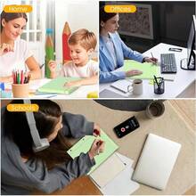 White Loose Leaf Paper 130 Sheets Filler Paper 8 * 10.5 College Ruled 3-Hole Punched 3-Ring Binders Notebook Lined 8 X 10.5 - 綠色1包 - 查看 6