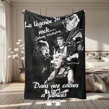 Johnny Ali Printed Flannel Blanket - Patterned Flannel Blanket, Suitable For Home, Office, Car And Camping. Soft & Comfortable, Warm & Cozy, All Seasons, Perfect Gift For Nap And Throw Blanket