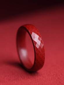 风水朱砂戒指，真品朱砂戒指，复古中国风高朱砂含量紫金砂戒指，优雅装饰，男女皆宜，馈赠亲友的完美礼物，象征好运、财富和健康