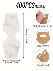 5-400 szt. Karty do wyświetlania bransoletek i kolczyków, ręcznie robione karty do kolczyków, samoprzylepne, odpowiednie do naszyjników, bransoletek, breloków, kolczyków, gumek do włosów, kart do przechowywania i wyświetlania