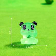 Figuras miniatura brillantes y lindas de panda de resina, figuras en miniatura de panda que brillan en la oscuridad, modelo de mini animal panda de resina micro para decoración del jardín, del hogar, manualidades DIY, decoración de fiestas y vacaciones, pequeño regalo