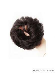 合成发夹凌乱发髻棕色发髻甜甜圈垫弹性发绳橡皮筋接发女士