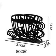 1PC Metal Napkin Holder - An Elegant Vertical Desktop Tissue Holder With A Complex Black Design, Perfect For Home, Hotel Or Cafe Decoration - Black - View 8