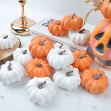 1 Stück / 8 Stück / 16 Stück Halloween DIY Simulation Kürbis Schaumstoff Fake Kürbis Dekoration, Herbst Kürbis Set Thanksgiving Kürbis Dekoration Herbst Künstlicher Kürbis Realistischer Schaumstoff Kürbis