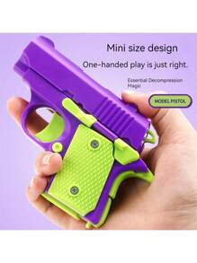 1 pieza Juguete de pistola nueva modelo 2025 para niños - Mini pistola M1911 - Mecanismo de enlace - Retroceso automático por resorte - Mini pistola pequeña - Regalo de cumpleaños/Pascua/Halloween/Navidad - Regalo perfecto - Juguete