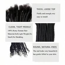 0.4cm Width Dreadlock Extensions 12 Inch 30 Strands 100% Permanent Loc Extensions Human Hair With Curly Ends Natural Black Curly Locs Human Hair Can Be Dyed Bleached 12inch30strands 01 - 1B - View 4