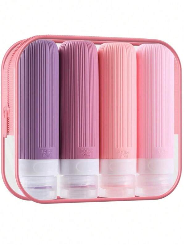 1pc Travel Bottles For Toiletries,3oz Leak Proof Travel Bottles, Silicone Squeezable Containers, Travel Accessories Refillable Bottles