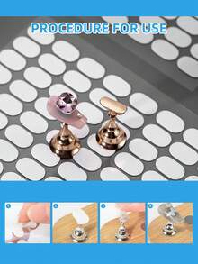 100pcs Double-Sided Adhesive Nail Stickers, Suitable For Nail Art Practice, Transparent Seamless Crystal Gel, Fixing Nail Plates, Jelly Gel, Nail Art Supplies, Nail Tools, Nail Art Tools, Back To School Season, Nail Art, Nail Tools, Suitable For Press-On Nails - Multicolor - View 7