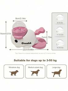 1 Set Interactive Press Operated Dog Treat Dispenser Toy, Slow Feeder Food Bowl, Duck Shaped, Promotes Healthy Eating & Mental Stimulation, Battery-Free - Multicolor - View 6