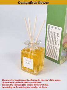 1pc Romantic Aromatherapy, 1.69oz Rattan Essential Oil, Lavender Fragrans Peach Ebonwood Agarwood Fragrance,Home Bedroom Fragrance Air Freshener, Reed Diffuser, Office Home, Deodorizing Fragrance Ornaments, Aromatherapy Gift For Your Girlfriend