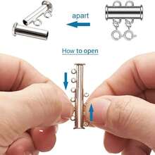 1pc Layered Necklace Clasp, Sliding Lock Necklace Connector, Suitable For Multi-Strand Sliding Tube Clasp