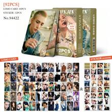 مجموعة ملصقات وبطاقات صور الطبعة الخاصة ل-S - بانغتشان، ليكونو، تشانغبين، آي.إن، بمناسبة عيد الميلاد ال- 5 والأعياد - بضاعة مشجعي ال- KPOP، مجموعة 92 قطعة (60 بطاقة LOMO + 32 ملصق)، 60 قطعة، 124 قطعة